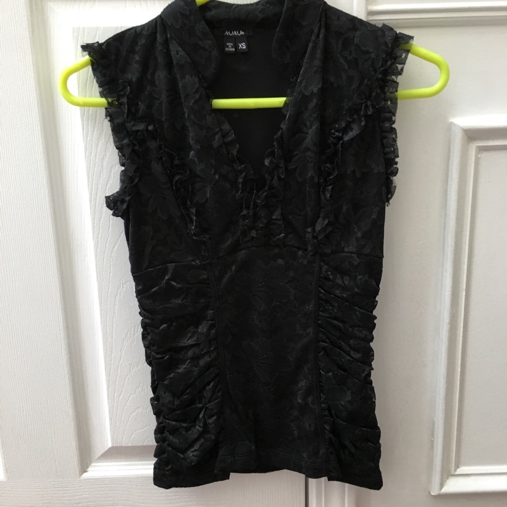 Lace shirt black xs